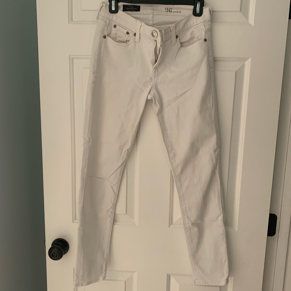 J. Crew white Toothpick ankle jeans size 26